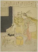 Poem by Henjo Sojo, from an untitled series of Thirty-Six Immortal Poets, c. 1767/68.