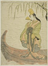 Shirabyoshi Dancer standing in Asazuma Boat, c. 1769/70.