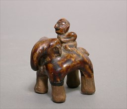 Figurine of Elephant and Rider, 14th/15th century.