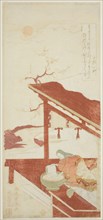 Ono no Komachi Washing the Copybook, Edo period (1615-1868), 1764.
