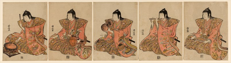 Five Musicians (Gonin bayashi), c. 1783.