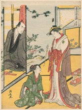 Scene at the Daifukuya (Daifukuya no dan), from the series "Go Taiheiki Shiraishi Banashi", 1785.