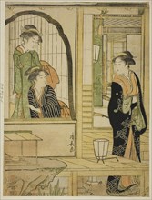 Parody of Princess Joruri and Ushiwakamaru, c. 1788.