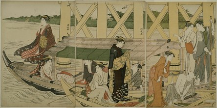 Pleasure Boats below Azuma Bridge, c. 1784.