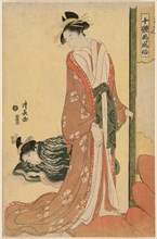 Courtesan Going to Bed, from the series "Ten Types of Beauties in Pictures (Jittai e-fuzoku)", c. 1794.