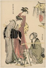 Buying Potted Plants, from the series "A Brocade of Eastern Manners (Fuzoku Azuma no nishiki)", c. 1783/84.