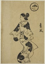 Matsukaze, from "Album of Courtesans (Keisei ehon)", c. 1700.