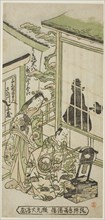 The Actors Utagawa Shirogoro as Ukishima Daihachi and Sanogawa Senzo as Senju no Mae, c. 1745.