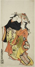 The Actors Ichikawa Monnosuke I and Dekijima Daisuke II, c. 1728.