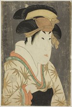 The actor Segawa Kikunojo III as Oshizu, wife of Tanabe Bunzo, 1794.