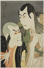The actors Sawamura Yodogoro II (R) as Kawatsura Hogen and Bando Zenji (L) as Onisadobo, 1794.