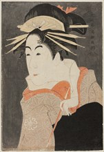 The actor Matsumoto Yonesaburo as Shinobu in the guise of the courtesan Kewaizaka no Shosho, 1794.