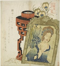 Foreign Goods in Osaka (Osaka hikita karamono), from the series "Three Cities (Santo no uchi)", c. 1818/30.