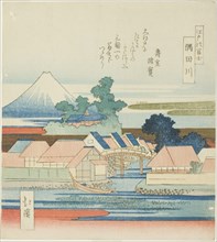 The Sumida River (Sumidagawa), from the series "View of Mount Fuji from Edo (Edo no Fuji)", c. 1832.