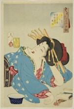 Slovenly (Shidaranasaso), from the series "Thirty-two Aspects of Women (Fuzoku sanjuniso)", 1888.