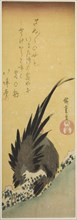 Rooster on a hillside in winter, mid-1830s.