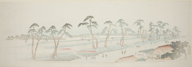 Takada Riding Grounds (Takada baba), from the series "Thirteen Views of the Environs of Edo", c. 1837/44.