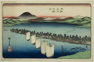 Amanohashidate, from the series "Famous Places of Japan (Honcho meisho)", c. 1837/39.