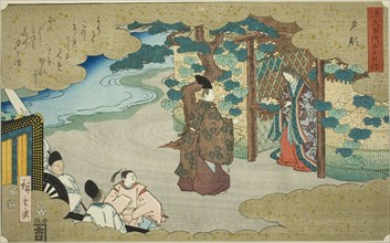 Yugao, from the series "Fifty-four Chapters of the Tale of Genji (Genji monogatari gojuyonjo)", 1852.