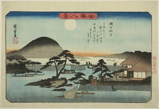 Autumn Moon at Seto (Seto shugetsu), from the series "Eight Views of Kanazawa (Kanazawa hakkei)", c. 1835/36.