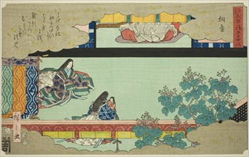Kiritsubo, from the series "Fifty-four Chapters of the Tale of Genji (Genji monogatari gojuyonjo)", 1852.