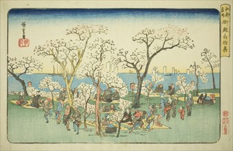 Merrymaking at Goten Hill (Gotenyama yukyo), from the series "Famous Places in Edo (Koto meisho)", c. 1832/34.