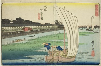 Nakasu at Ohashi (Ohashi Nakasu no zu), from the series "Exceptional Views of Edo (Koto shokei)", c. 1835/39.