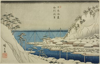 Uraga in Sagami Province (Soshu Uraga), from the series "Harbors of Japan (Nihon minato zukushi)", c. 1840/44.