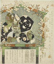 Votive plaque of the actor Bando Mitsugoro III as Sasaki Takatsuna, 1821.