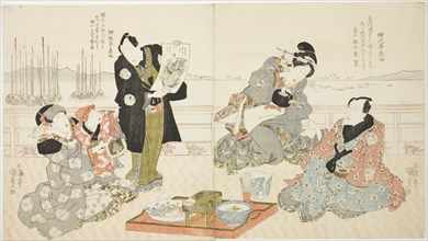 The actors Onoe Kikugoro III, Onoe Matsutake III, and Iwai Kumesaburo II, c. 1825.