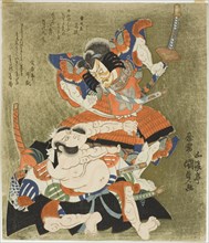 The actors Ichikawa Danjuro VII as Soga Goro and Bando Mitsugoro III as Kobayashi no Asahina, 1827.