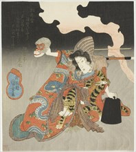 The actor Iwai Hanshiro VI in a female role, c. 1830s.