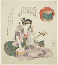 Flowers: Onoe Kikugoro III, from an untitled series of actors representing snow, moon, and flowers, c. 1830s.