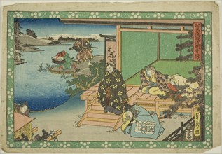 The Domyoji Scene (Domyoji no dan), from the series "Sugawara's Secrets (Sugawara denju)", c. 1830/44.