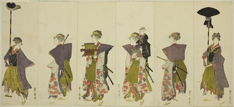 Parody of a daimyo procession, c. 1805/07.