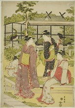 Women Visiting the Bird and Flower Teahouse (Kachojaya), c. 1792/93.