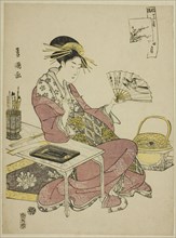 The Fourth Month (Shi gatsu), from the series "Fashionable Twelve Months (Furyu junikagetsu)", c. 1793.