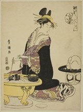 The Tenth Month (Ju gatsu), from the series "Fashionable Twelve Months (Furyu junikagetsu)", c. 1793.