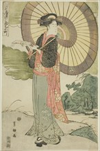 A Contemporary Parody of Komachi Prays for Rain (Tosei yatsushi Amagoi Komachi), c. 1792.