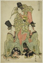A Fashionable Female Version of the Shikisanban Dance (Furyu onna shikisanban), c. 1788/89.