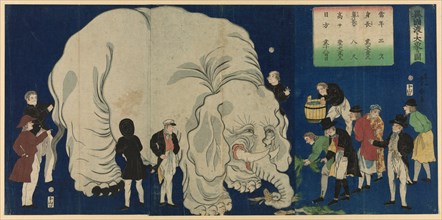The Great Elephant from a Foreign Land (Ikoku watari dai zo no zu), 1863.