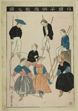 Foreign Children at Play (Gaikoku kodomo yugi no zu), 1860.