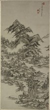 Landscape after Huang Gongwang, Qing Dynasty (1644-1911); dated 1701.