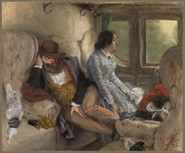 In a Railway Carriage (After a Night's Journey), 1851.