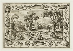 Hare Hunt, from Landscapes with Old and New Testament Scenes and Hunting Scenes, 1584.