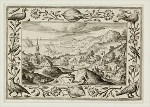 Rabbit Hunt, from Landscapes with Old and New Testament Scenes and Hunting Scenes, 1584.