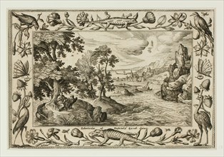 Saint John on Patmos, from Landscapes with Old and New Testament Scenes and Hunting Scenes, 1584.