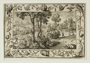 The Enemy Sowing Tares Among the Wheat, from Landscapes with Old and New Testament Scenes and Hunting Scenes, 1584.