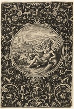 Neptune as a River God, plate two from The Judgment of Paris, 1575/1618.