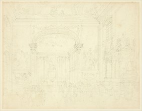 Study for Greenwich Hospital: The Painted Hall, from Microcosm of London, c. 1810.